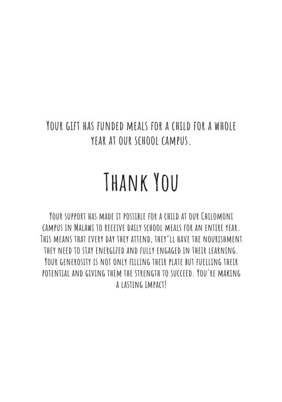 Feed a Child for a Year Gift